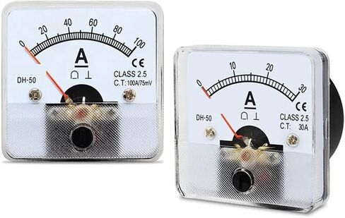 DH-50 DC AMMETER POINTER 1A 2A 3A 5A 10A 15A 20A 30A 50A 100A 200A 250A 300A 400A 500A 75MA لوحة 1PCS (500-75MV) in Saudi Arabia