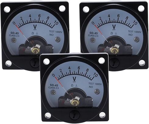SO-45 DC Voltmeter 1V 2V 3V 5V 10V 15V 20V 30V 40V 50V 100V 150V 200V 250V Voltage Panel Meter 1Pcs(DC 3V) in Saudi Arabia