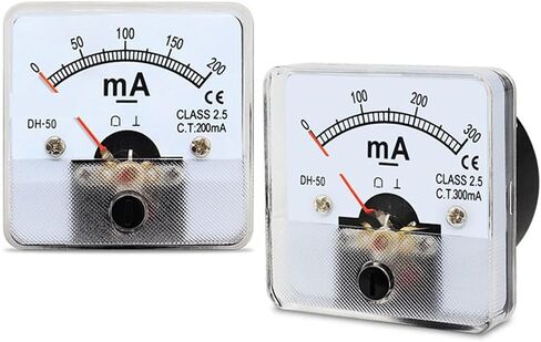 DH-50 DC Milliampere Pointer Meter 1mA 5mA 10mA 20mA 30mA 50mA 100mA 150mA 200mA 300mA 500mA 1000mA 1Pcs(DC 200mA) in Saudi Arabia