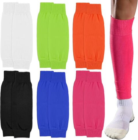 6 Pairs Calf Compression Sleeve for Men and Women, Calf Sleeves, Anti Slip Design, Footless Compression Sock for Running Athlete Cycling(6 Colors) in Saudi Arabia