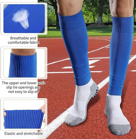 6 Pairs Calf Compression Sleeve for Men and Women, Calf Sleeves, Anti Slip Design, Footless Compression Sock for Running Athlete Cycling(6 Colors) in Saudi Arabia