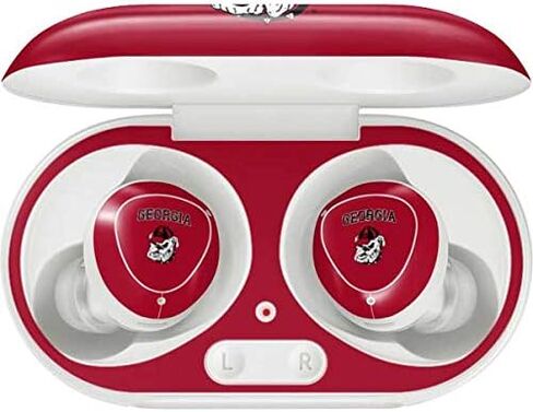 Skinit Skinit Audio Audio Skin متوافق مع Galaxy Buds Plus - تصميم جامعة جورجيا السوداء المرخصة رسميًا in Kuwait