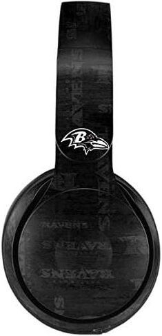 Skinit Skinit Audio Audio Skin متوافق مع Beats Solo Pro - تصميم منطقة NFL Baltimore Ravens المرخصة رسميًا in Saudi Arabia