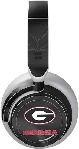 Skinit Skinit Audio Audio Skin متوافق مع سماعات الرأس السطحية - تصميم جامعة Georgia Black Jersey رسميًا in Saudi Arabia
