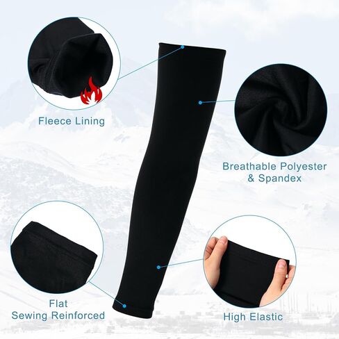 PATIKIL Arm Warmer Compression Sleeves Thermal Sleeve Winter Covers for Men Women Cycling Running Basketball Outdoor in Saudi Arabia
