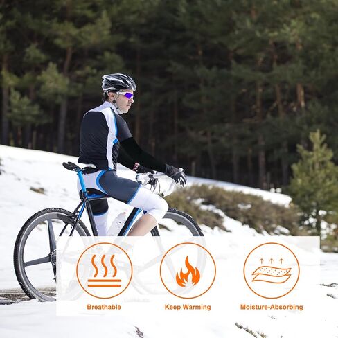 PATIKIL Arm Warmer Compression Sleeves Thermal Sleeve Winter Covers for Men Women Cycling Running Basketball Outdoor in Saudi Arabia