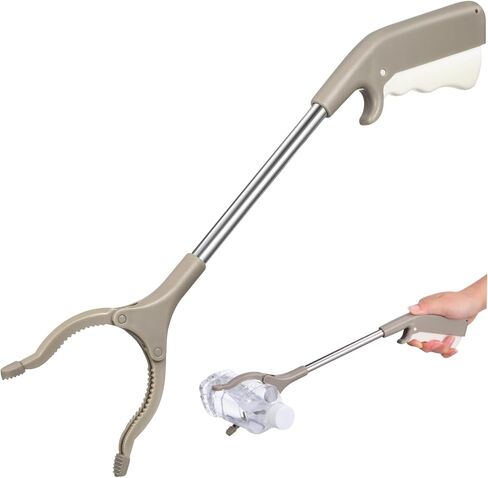 Cabilock Garbage Cramp Iron Sanitory Worker Accessory Stainless Steel Picker Trash Clamp Easy to Use Non-Slip Grip in Saudi Arabia
