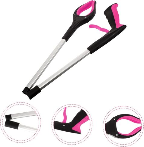Garbage Clamp Tool Long Pole Heavy Duty Grabber for Elderly Trash Picker for Home Reaching Stick Easy Locking Hinge in Saudi Arabia