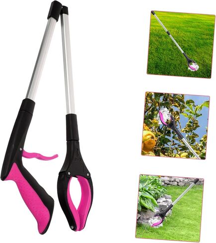 Garbage Clamp Tool Long Pole Heavy Duty Grabber for Elderly Trash Picker for Home Reaching Stick Easy Locking Hinge in Saudi Arabia