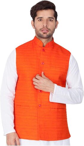 Elina fashion Men's Indian Nehru Jacket || Designer Bandhgala Jodhpuri Sleeve Less ONLY Waistcoat in Saudi Arabia