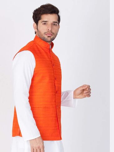 Elina fashion Men's Indian Nehru Jacket || Designer Bandhgala Jodhpuri Sleeve Less ONLY Waistcoat in Saudi Arabia