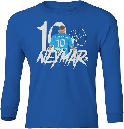 Neymar Jr. 10 Soccer Star - Saudi Arabia Tribute Youth Long Sleeve T-Shirt in Saudi Arabia