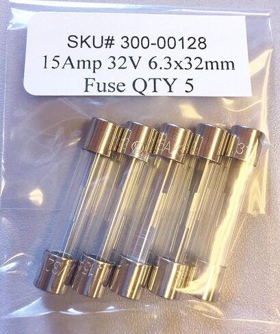 Bussmann AGC-15-R AGC Series Fuse ، Fast Action ، 15 AMP ، 32V ، Glass Tube ، 1/4 "× 1-1/4" ، ROHS Compliant (حزمة 5) in Saudi Arabia