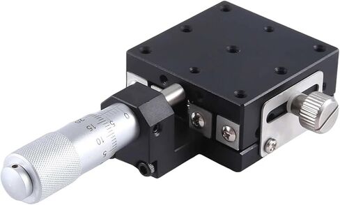Micrometer Sliding Table X Axis 40X40mm Knob Micrometer Sliding Stage Guide Rail Type Platform Manual Displacement Sliding Table LGX40-C in Saudi Arabia