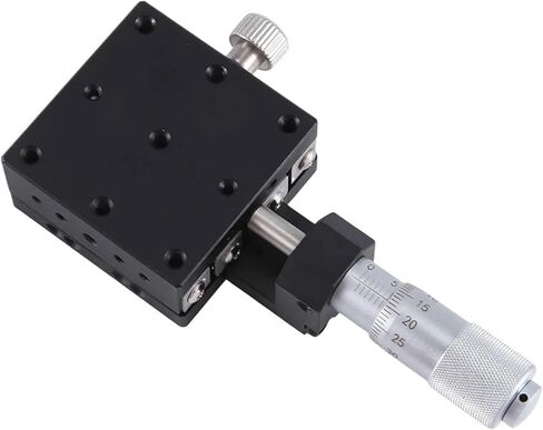Micrometer Sliding Table X Axis 40X40mm Knob Micrometer Sliding Stage Guide Rail Type Platform Manual Displacement Sliding Table LGX40-C in Saudi Arabia
