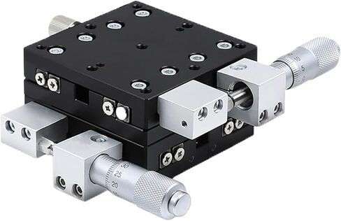 Micrometer Sliding Table XY Axis Cross Rail Type 100 * 100 LY100-R LY100-L LY100-C Manual Displacement Platform Micrometer Sliding Stage Trimming Station(LY100-R) in Saudi Arabia