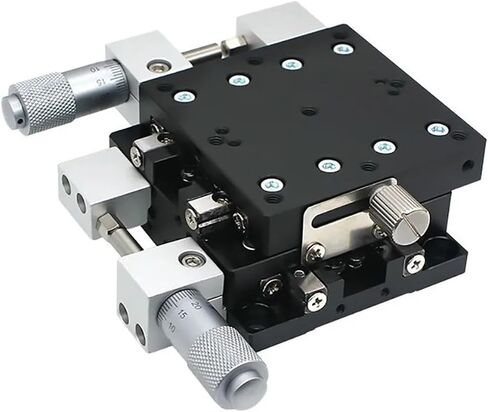 Micrometer Sliding Table XY Axis Cross Rail Type 100 * 100 LY100-R LY100-L LY100-C Manual Displacement Platform Micrometer Sliding Stage Trimming Station(LY100-R) in Saudi Arabia