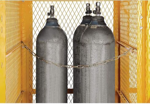 Global Industrial Vertical Cylinder Storage Cabinet with Single Door, 31" W x 30" D x 65" H, 9 Cylinder Capacity, 20 or 33 lbs. LPG Cylinders, Steel Construction, Unassembled in Saudi Arabia