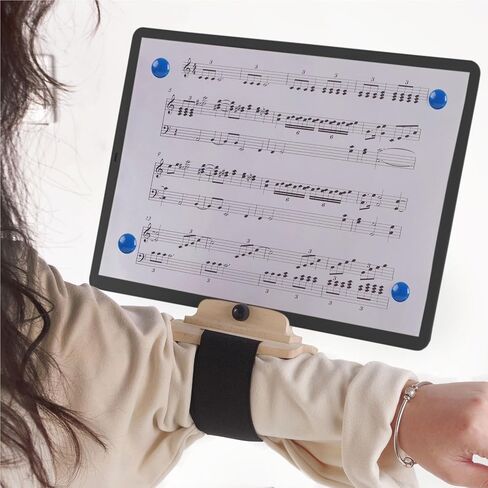 Asixxsix Marching Lyre Adjustable Marching Band Music Stand for Flute Trumpet with Ergonomic Arc Base Non Slip Silicone Pads Magnetic Sheet Holder a 4 a 5 Compatibility in Saudi Arabia