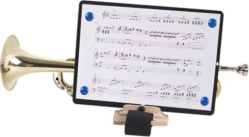 Asixxsix Marching Lyre Adjustable Marching Band Music Stand for Flute Trumpet with Ergonomic Arc Base Non Slip Silicone Pads Magnetic Sheet Holder a 4 a 5 Compatibility in Saudi Arabia