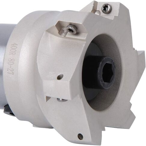 aqxreight MT2 FMB27 Collet Chuck Holder 80 27 6 Flute Milling Cutter 1604APMT Milling Inserts 6PCS Milling Inserts This Face Mill Cutter is Constructed by Workmanship, Standard (MT2-FMB27+80 Cutter in Saudi Arabia
