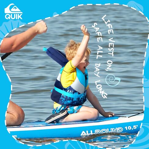 QUIKSILVER Life Jacket for Youth/Kids/Infant, USCG and Transport Canada Approved Life Vest, Evoprene PFD, Level 70 Buoyancy Aids for Boating Fishing Kayaking Water Sports in Saudi Arabia