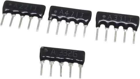 200pcs 5PIN 9PIN Exclusion Network Resistor Array DIP 100 220 330 470 510 680 1K 1.2K 1.5K 2K 2.2K 3.3K 4.7K 10K 100K Ohm New for Arrival 2025 High for Quality in Saudi Arabia