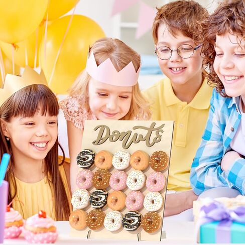 Donut Wall Display Stand, Reusable Food Buffet Board Holder for Grow Up Party, Wedding, Baby Shower Decorations, Fits 20 Doughnuts in Saudi Arabia