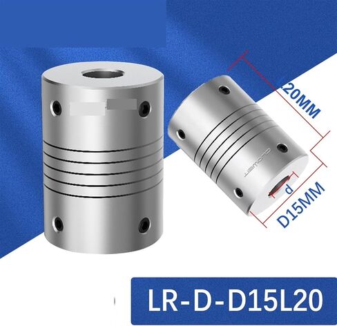 LR D D15L20 Aluminum Elastic Winding Shaft Coupler Motor Connector 3/4/5/6/7/8mm Thimble Type Flexible CNC Coupling 1Pcs(5mmX6mm) in Saudi Arabia