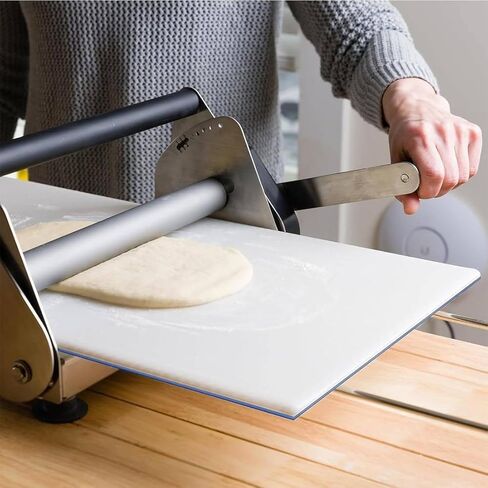 Manual Dough Roller Machine - Adjustable Thickness Sheeter for Bakery, Pizza, Pastry & Fondant - 0.5-17.5mm/0.5-27mm - Perfect for Croissants & Baking Needs in Saudi Arabia