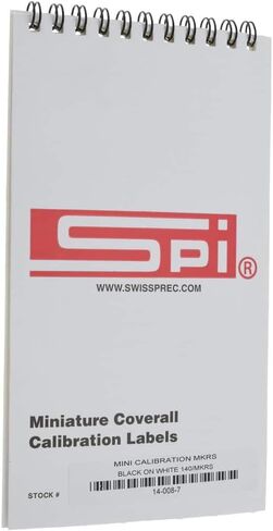 SPI 14-005-3 ملصقات المعايرة الواضحة: 1 "× 5/8" ، الطباعة الخضراء (140 عدد) in Saudi Arabia