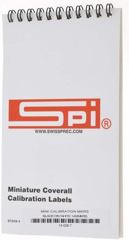 SPI 14-005-3 ملصقات المعايرة الواضحة: 1 "× 5/8" ، الطباعة الخضراء (140 عدد) in Saudi Arabia