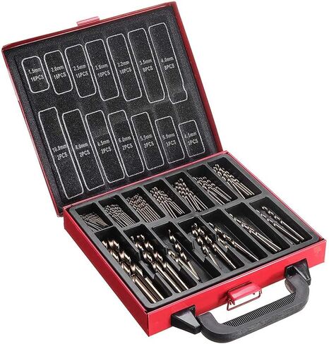 Set 1.5-10mm for 99PCS M35 Cobalt Drill HS S Cobalt Japonica Drill Longa Twist Drill with Metal Shell Metal Drilling Holes bit in Saudi Arabia
