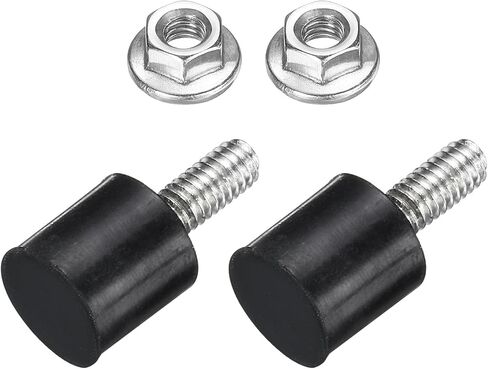 UXCELL 2PCS M4 THEWST RUBBER MUTS ، عزل الاهتزاز ، امتصاص الصدمات الأسطواني مع ترصيع 15 × 10 مم مع صواميل غير قابلة للانزلاق in Saudi Arabia