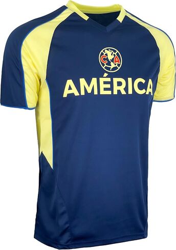 Icon Sports Boy's Club America Soccer Jersey, Licensed Club America Youth Short Sleeve Navy Shirt in Saudi Arabia