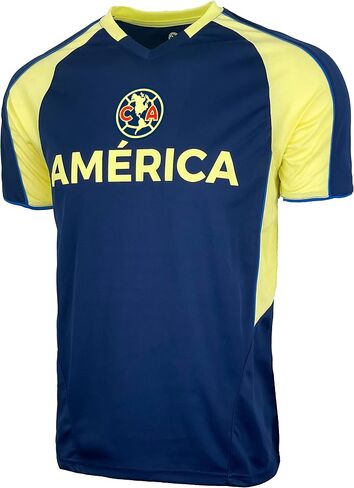 Icon Sports Boy's Club America Soccer Jersey, Licensed Club America Youth Short Sleeve Navy Shirt in Saudi Arabia