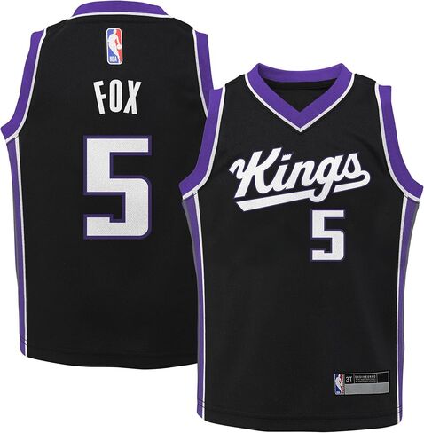 De'Aaron Fox Sacramento Kings NBA Kids 4-7 Black Statement Edition Player Jersey in Saudi Arabia