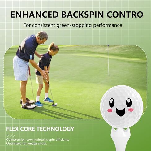 Cartoon Design Urethane Golf Balls – Premium Construction – High Spin & Soft Feel – Fun & Stylish Patterns – Cut-Resistant Cover – Perfect for Casual Golfers & Gift Giving in Saudi Arabia