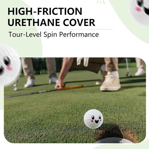 Cartoon Design Urethane Golf Balls – Premium Construction – High Spin & Soft Feel – Fun & Stylish Patterns – Cut-Resistant Cover – Perfect for Casual Golfers & Gift Giving in Saudi Arabia