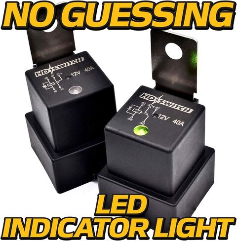 HD Switch 896H -1CH -D1SF - 12V 12VDC 50A/40A ترحيل للأغنية Chuan 896H -1CH -D1SF -T مع ترقية مؤشر LED - مقاوم للطقس - DIODE متكامل - نموذج C SPDT - 896H1CHD1SFT - W/Dilectric Tripe in Saudi Arabia