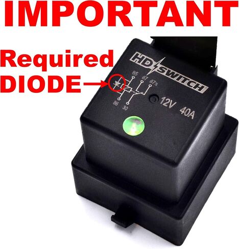 HD Switch 896H -1CH -D1SF - 12V 12VDC 50A/40A ترحيل للأغنية Chuan 896H -1CH -D1SF -T مع ترقية مؤشر LED - مقاوم للطقس - DIODE متكامل - نموذج C SPDT - 896H1CHD1SFT - W/Dilectric Tripe in Saudi Arabia