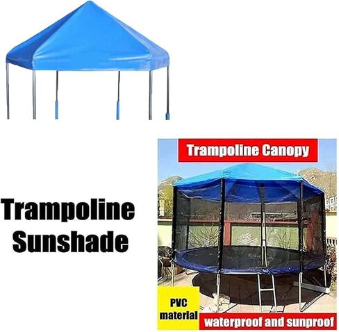 خيمة المظلة الترامبولين ، غطاء الظل الترامبولين مع إطار ل 6 أقدام ، 8 أقدام ، 10 أقدام ، 12 قدم ، 14 قدم ، 16 قدم الغلاف التغطية الإكسسوارات العليا ، السقف العلوي من أشعة الشمس الرياضية في الهواء الطلق - الشمس ، المطر والثلوج (SI in Kuwait