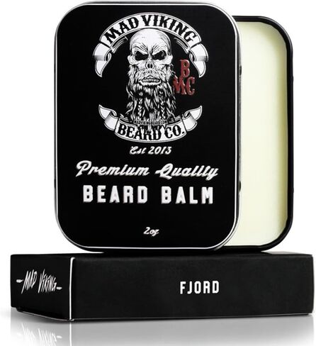 Mad Viking Beard Co Berserker 2 Ounce Beard Balm, Medium to Heavy Hold, All Natural and Organic Ingredients, Paraben and Cruelty-Free, Maintain and Manage Beard Hair, Best Gift for Him and Husband in Saudi Arabia