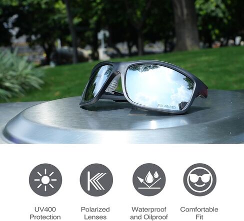 Polarized Running Sunglasses for Men Women UV Protection Sports Shade Glasses for Fishing Cycling Baseball in Kuwait