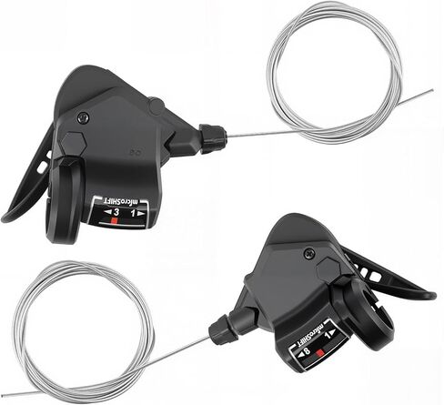 زوج دراجة SHIFTER 3 × 8/9/10 سرعة العتاد اليسرى واليمين لدراجة Moutain ، دراجة الطريق ، MTB ، BMX ، معدات Fixie ، ركوب الدراجات (3x8 سرعة) in Kuwait