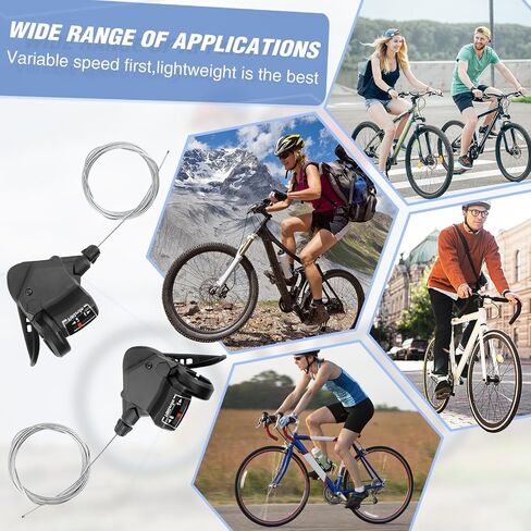 زوج دراجة SHIFTER 3 × 8/9/10 سرعة العتاد اليسرى واليمين لدراجة Moutain ، دراجة الطريق ، MTB ، BMX ، معدات Fixie ، ركوب الدراجات (3x8 سرعة) in Kuwait