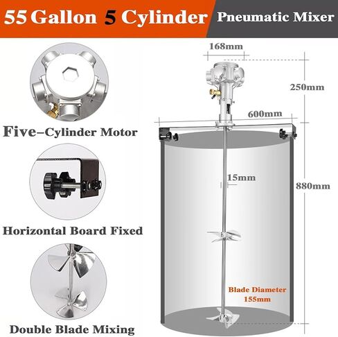 Pneumatic Paint Mixer Pneumatic Paint Mixer 400L Tank air Agitator Paint Mixer Mixing Tool in Saudi Arabia