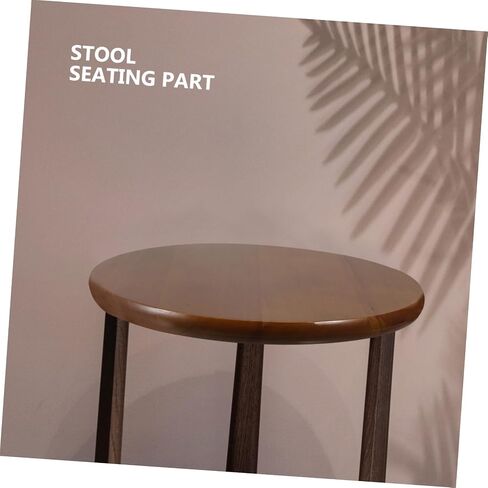 AmoSfun عتيقة Round Round Wooden Stool Patch Place Rubberwood Plans for Bar Chair Easy Brading Surface for Home Office in Saudi Arabia