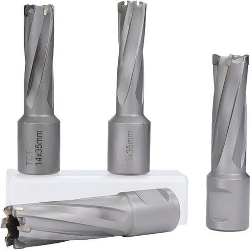 Annular Weldon Shank Magnetic Hollow Drill Bit for Metal Carbide Hole Saw Cutter Drill 1Pcs (Color : 12x35mm) in Saudi Arabia