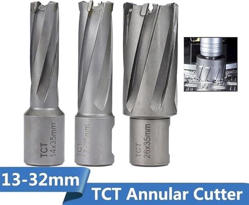 Annular Weldon Shank Magnetic Hollow Drill Bit for Metal Carbide Hole Saw Cutter Drill 1Pcs (Color : 12x35mm) in Saudi Arabia